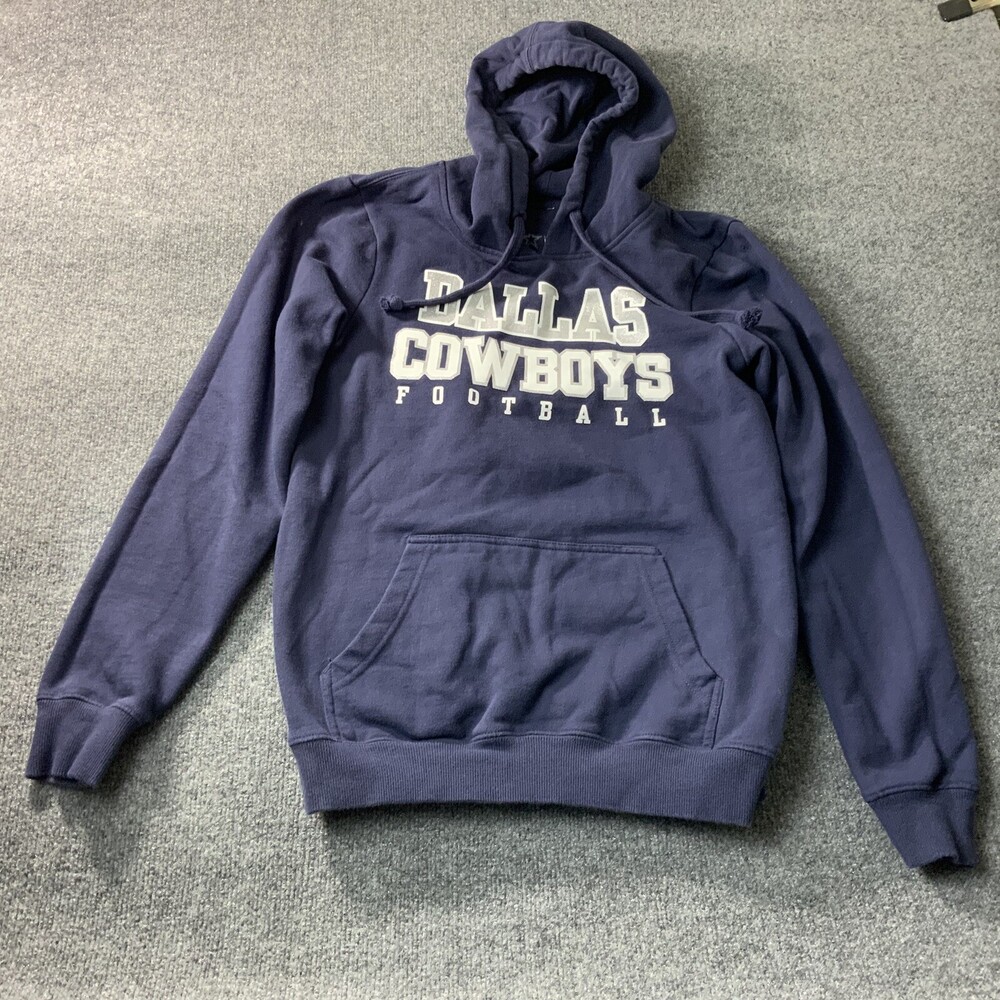 Dallas Cowboys Hoodie Womens Blue Pullover Hooded Sweatshirt Football Active M